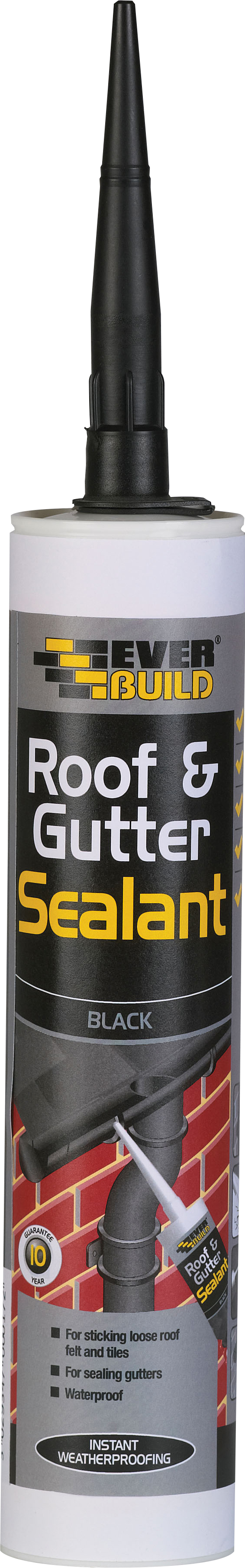 Hertings. EVERBUILD ROOF & GUTTER SEALANT BLACK C3