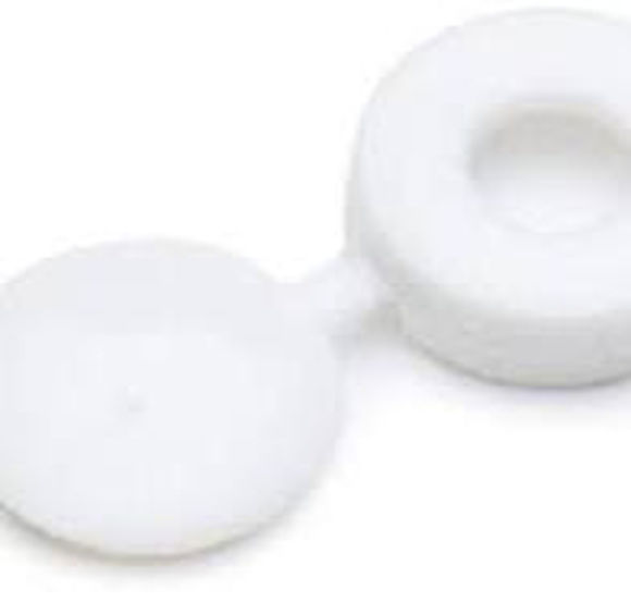 Picture of HINGED COVER CAPS - WHITE - NO.6-8 (100)
