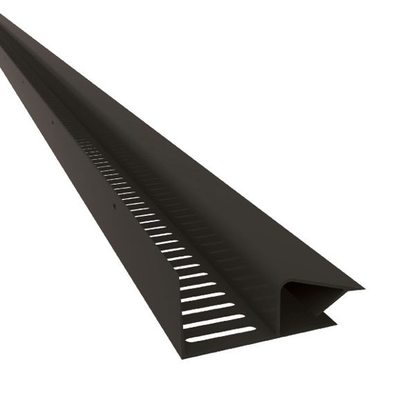 Picture of G800 - SOFFIT STRIP 10mm SQ AIRFLOW - 2.44m - BLACK