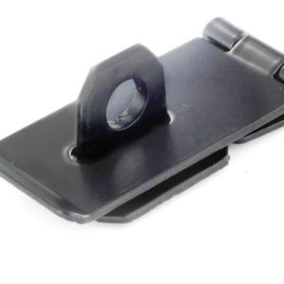 Picture of EPOXY BLACK SAFETY HASP & STAPLE (B1446) - 6" (150mm)