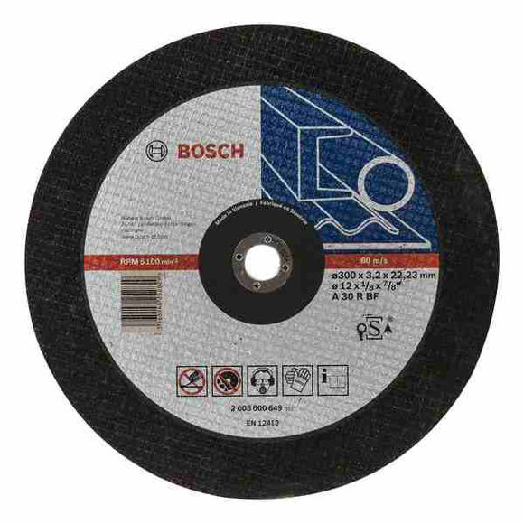 Picture of 2608600649 - BOSCH PROFESSIONAL FLAT METAL CUTTING DISC - 300 x 22 x 3.2mm