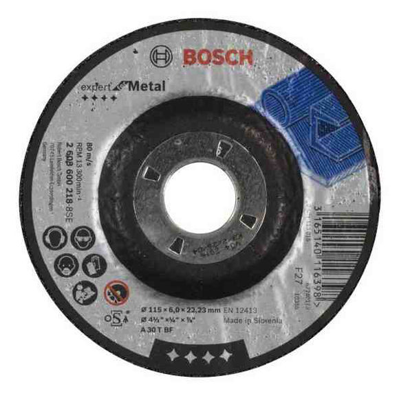 Picture of 2608600218 - BOSCH GRINDING DISC - METAL - 115 x 22.2mm