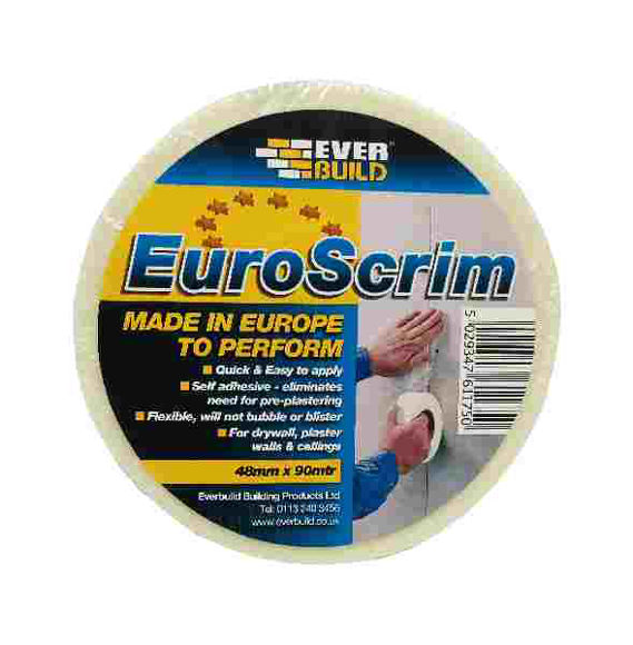 Picture of EVERBUILD PLAIN SCRIM PLASTERBOARD TAPE - 90m x 48mm