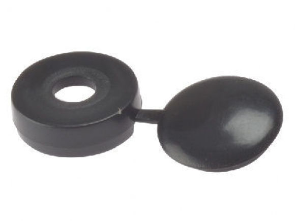 Picture of HINGED COVER CAPS - BLACK - NO.6-8 (100)
