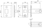 Picture of 76mm *SQ/SQ* MORTICE LATCH- NICKEL PLATED - I04501AA