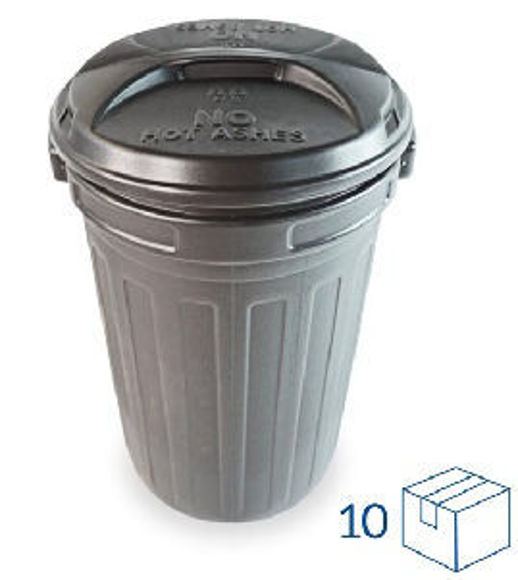 Picture of HEAVY DUTY DUSTBIN WITH LID - BLACK - 80L PVHDBIN80