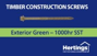 Picture of TIMBER CONSTRUCTION SCREWS - HEX HEAD - GREEN - 6.5 x 100mm